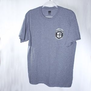 Tennessee Central Magnet School Large Gray Logo Shirt Cotton Blend